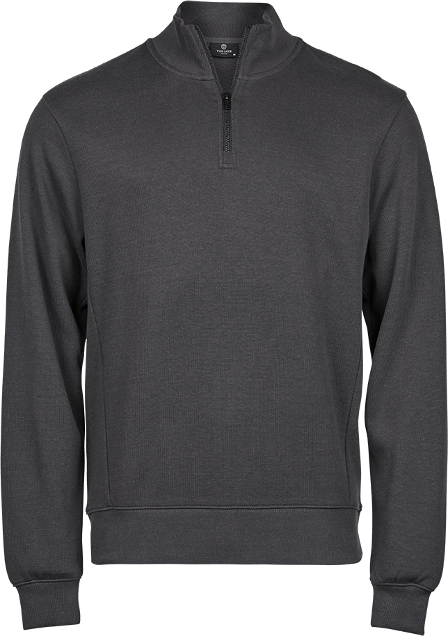 Ribbed Interlock Half Zip
